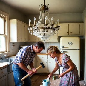 זוג שיפץ מטבח ישן בביתם, ואז משהו מפתיע קרה